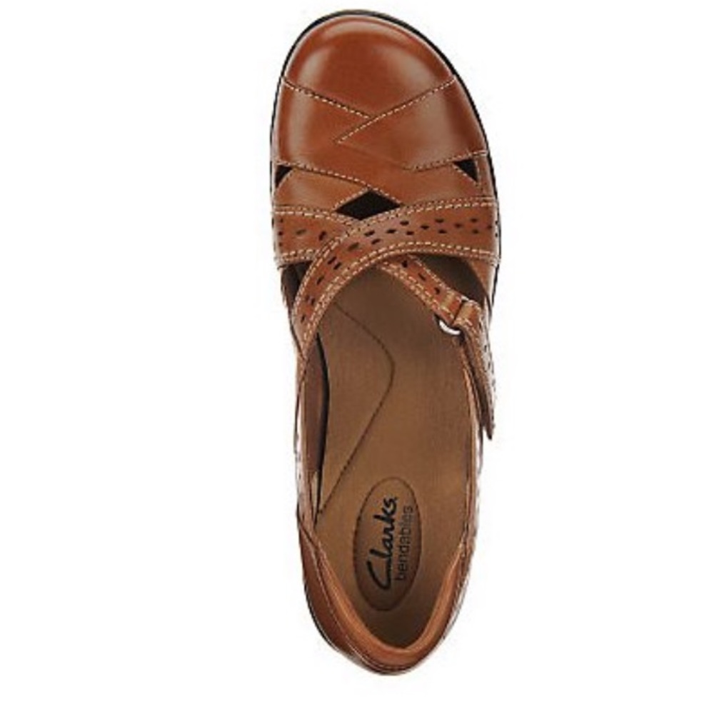 Clarks Brown Leather Flats